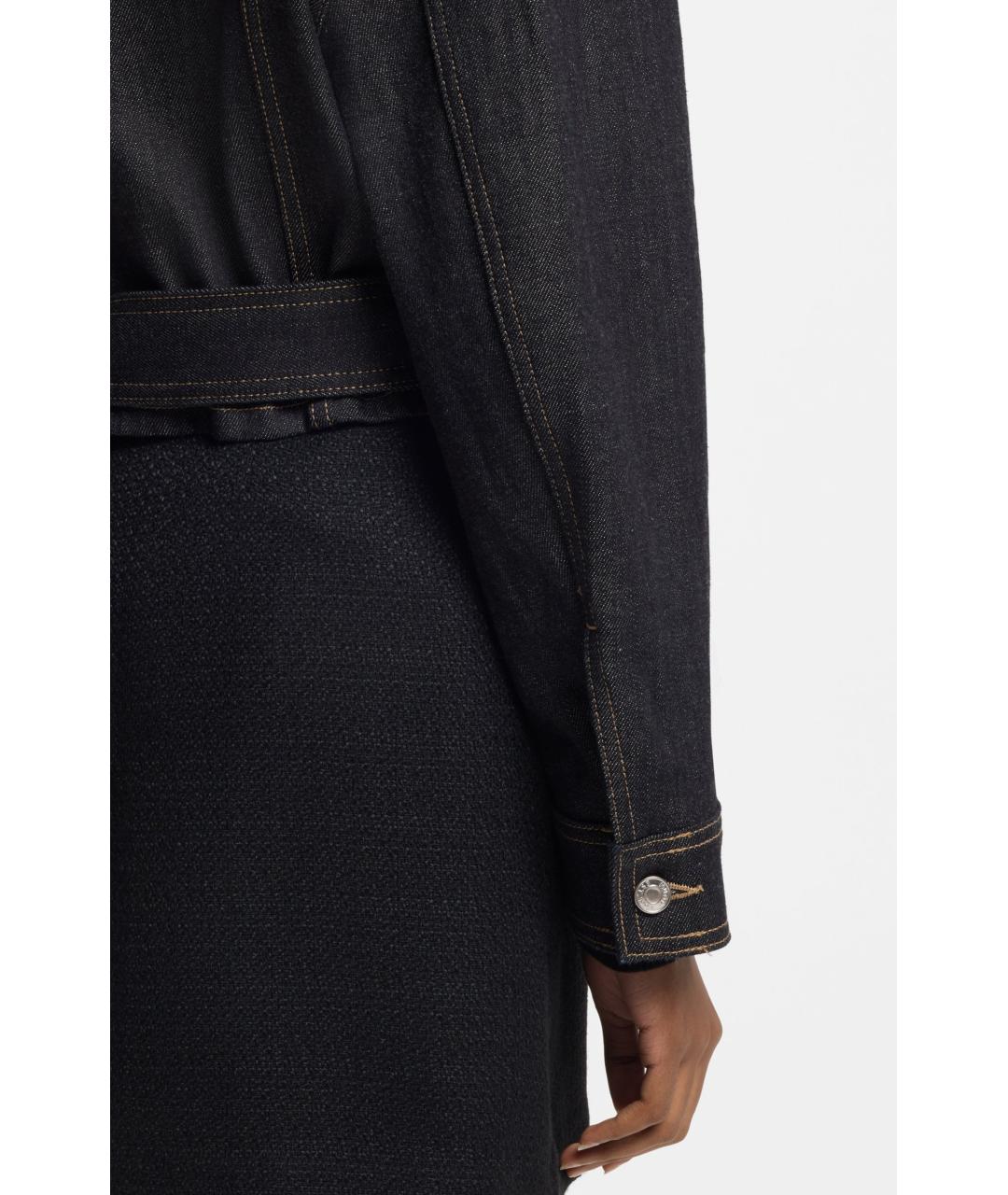 HUGO Темно-синяя хлопковая куртка, фото 4