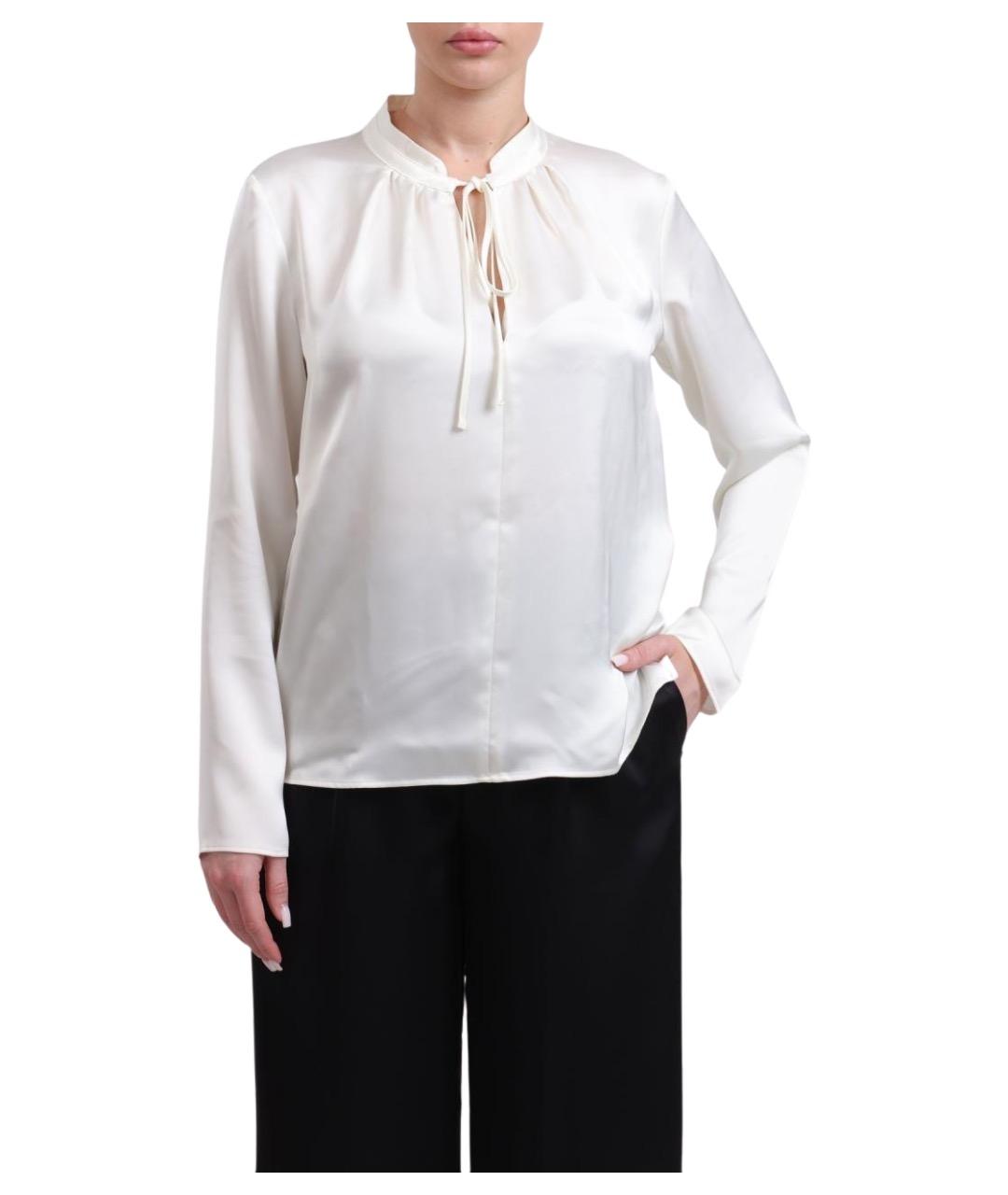 HUGO Белая атласная блузы, фото 1