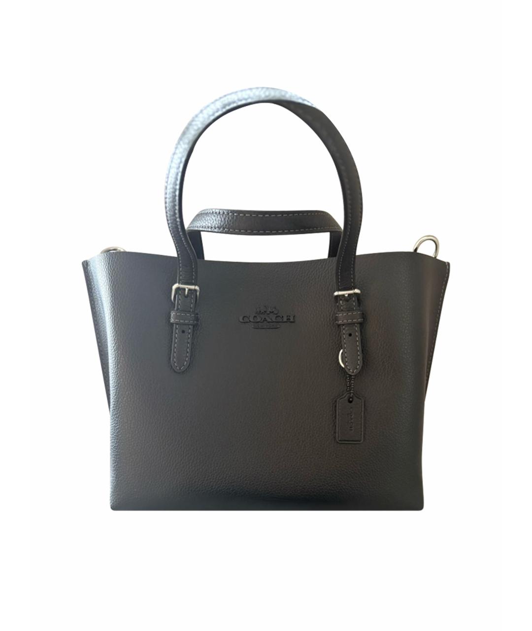 COACH Черная кожаная сумка тоут, фото 1