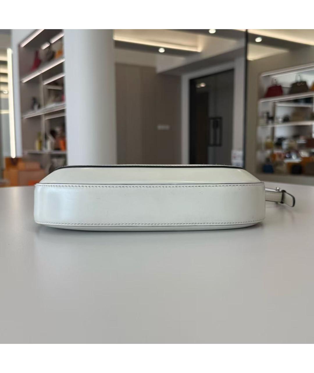 PRADA Белая кожаная сумка через плечо, фото 5