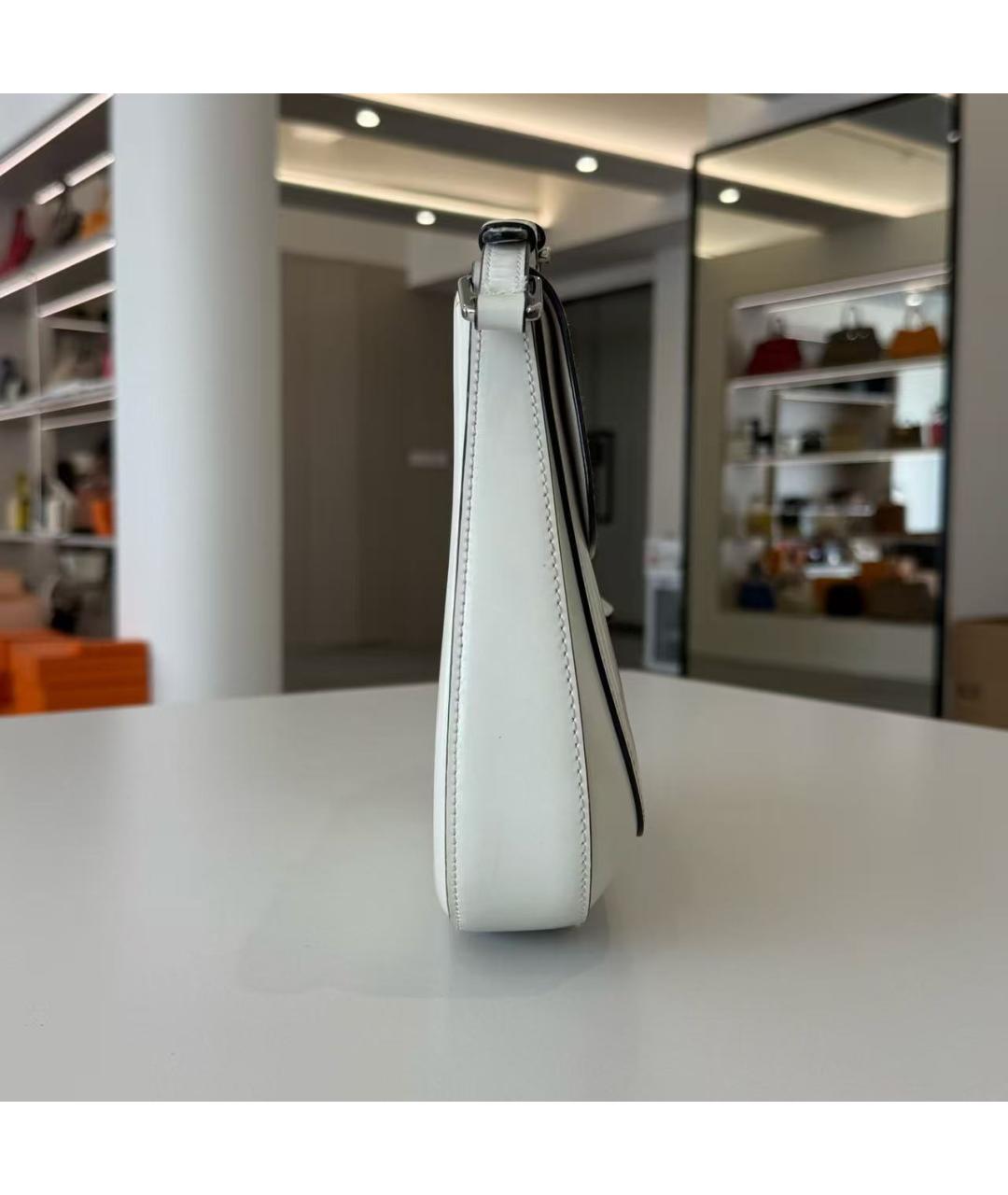 PRADA Белая кожаная сумка через плечо, фото 4