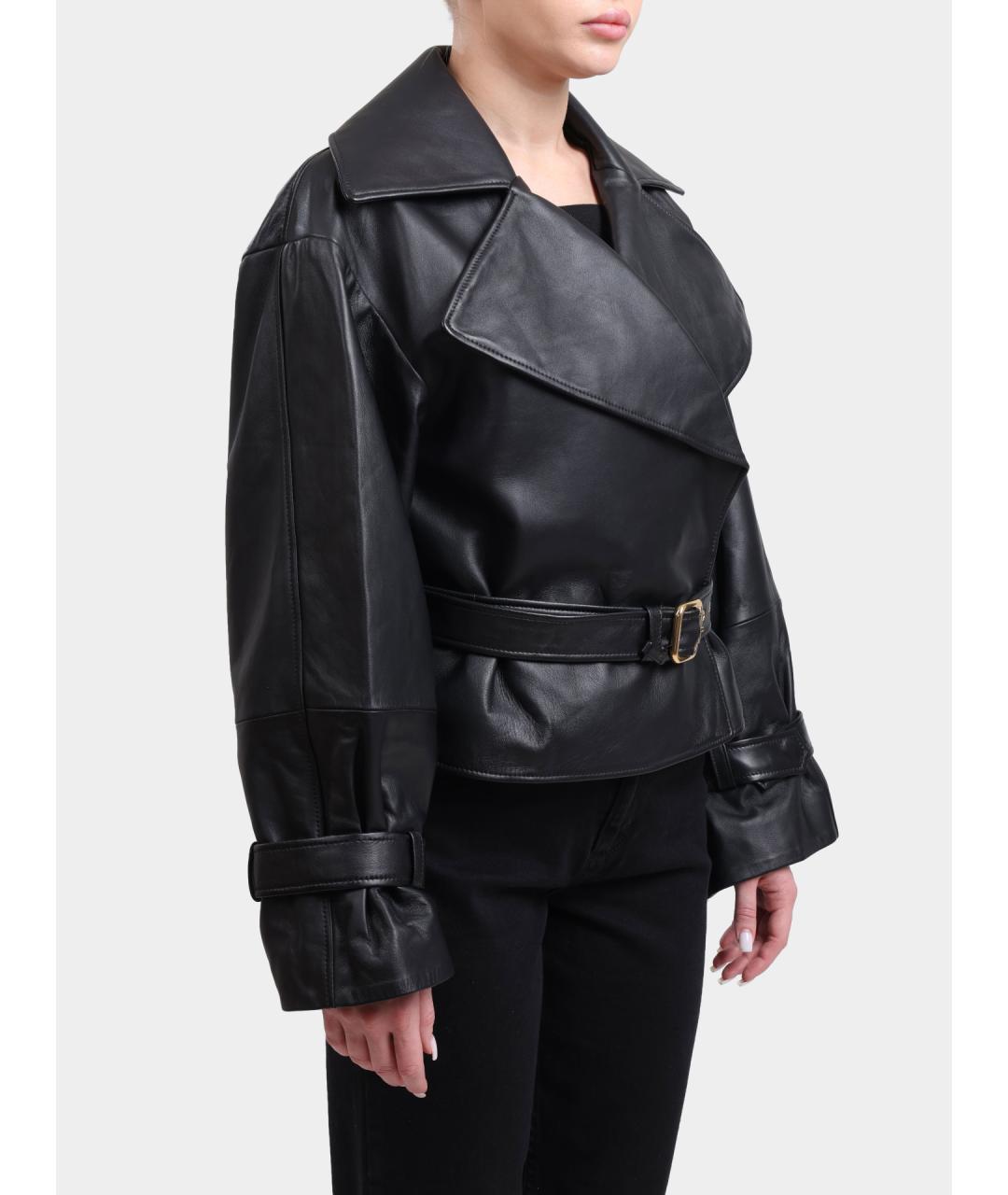 HUGO Черная кожаная куртка, фото 2