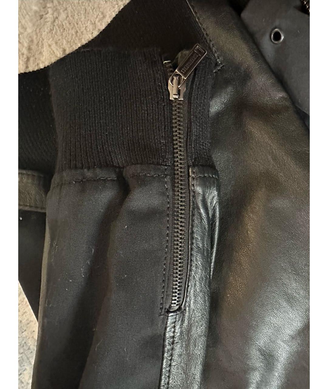 BIKKEMBERGS Черная кожаная куртка, фото 5