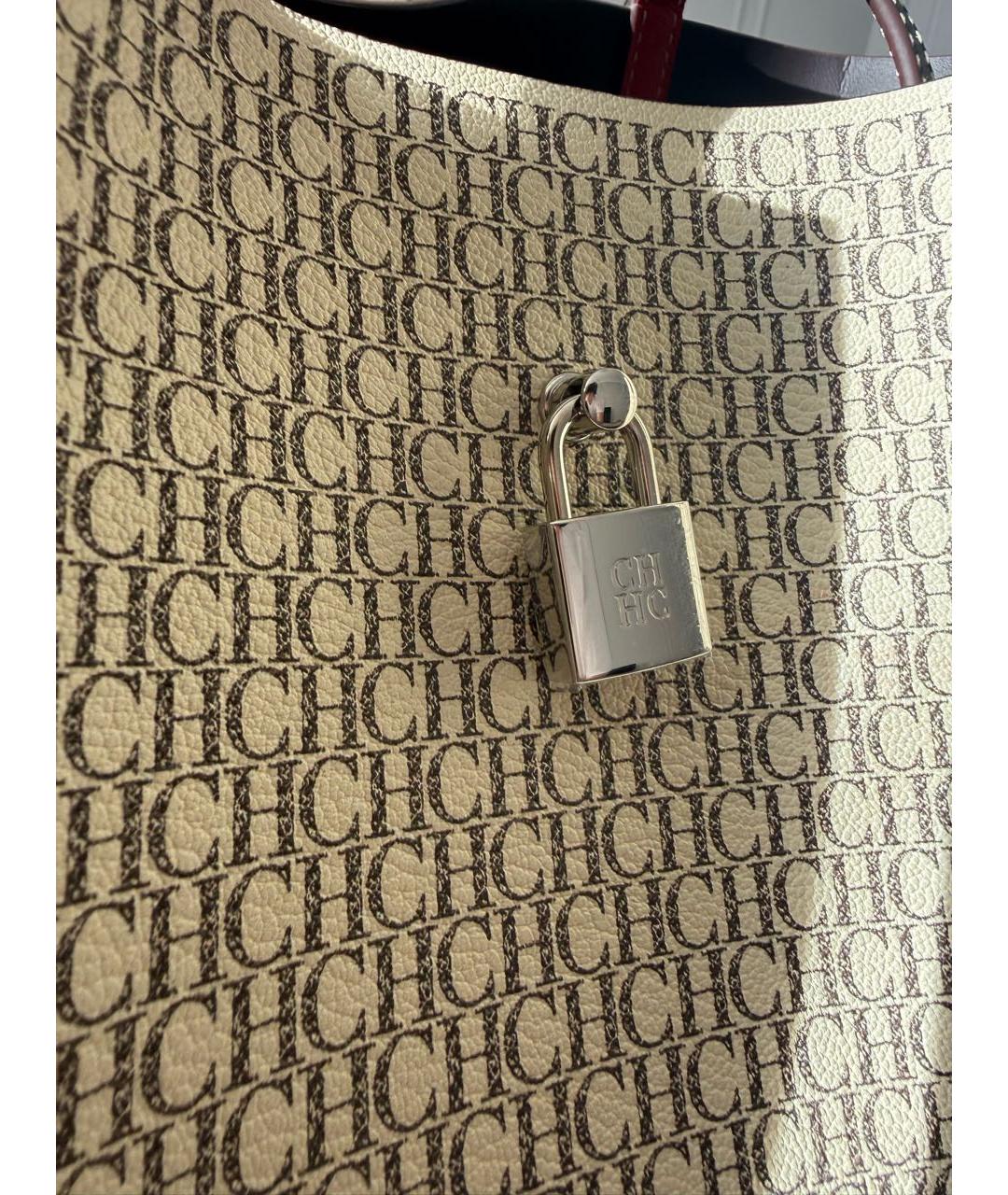 CAROLINA HERRERA Бежевая сумка тоут, фото 5