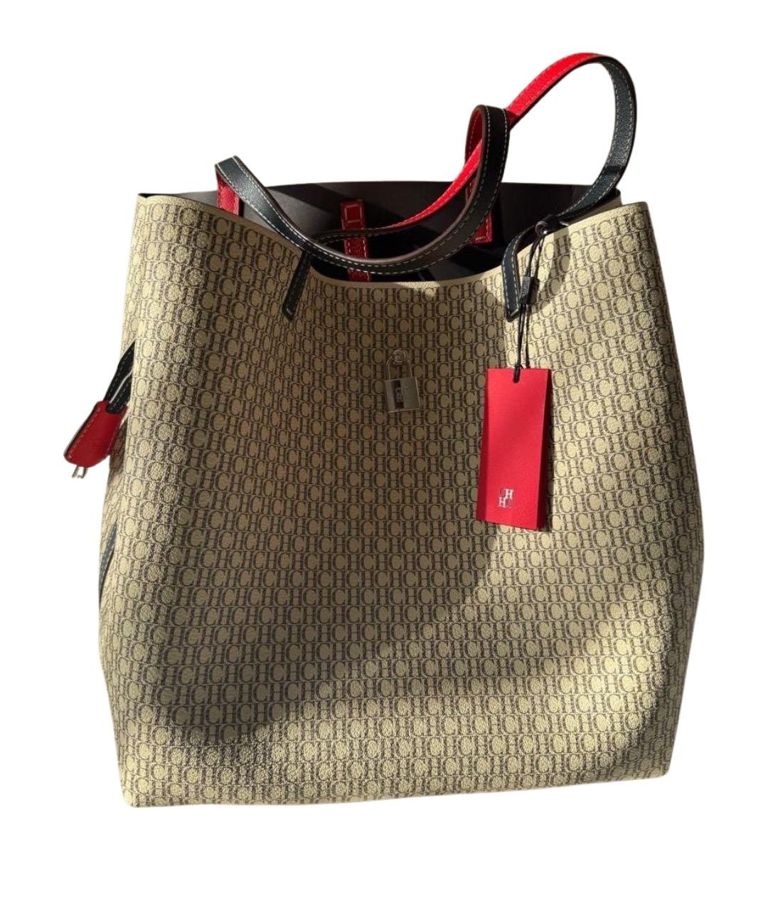 CAROLINA HERRERA Бежевая сумка тоут, фото 8