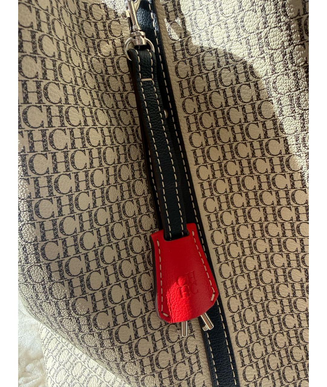 CAROLINA HERRERA Бежевая сумка тоут, фото 4