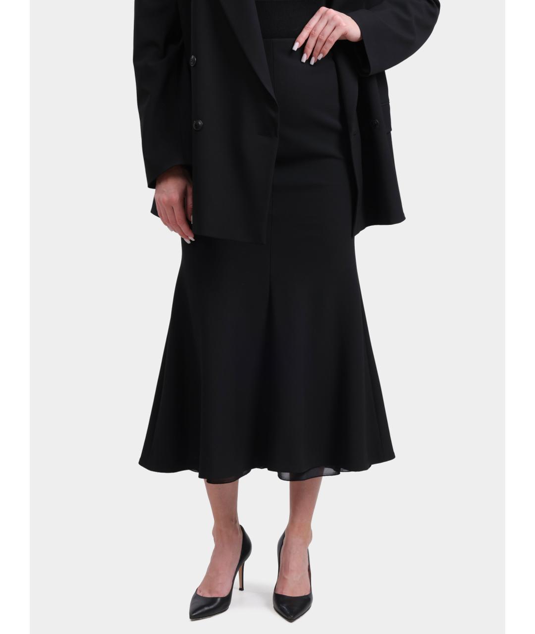 HUGO BOSS Черная юбка миди, фото 6