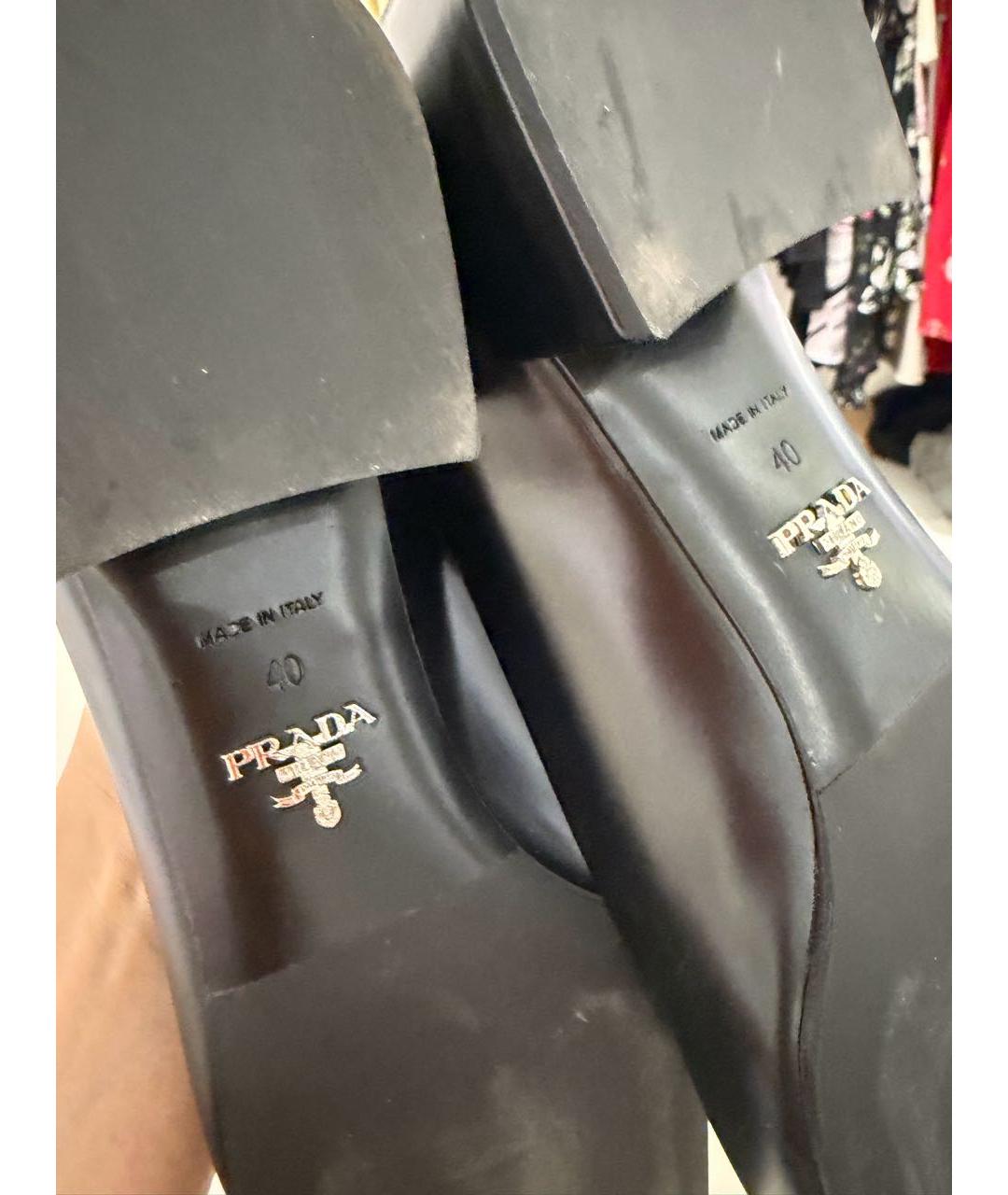 PRADA Черные кожаные туфли, фото 7