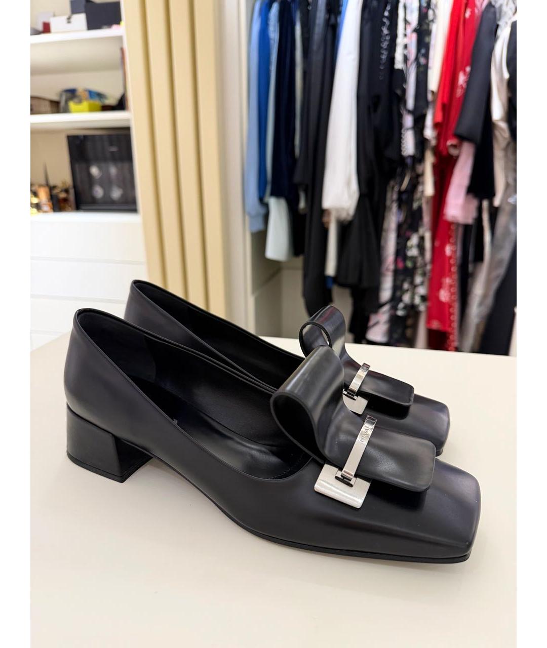 PRADA Черные кожаные туфли, фото 9