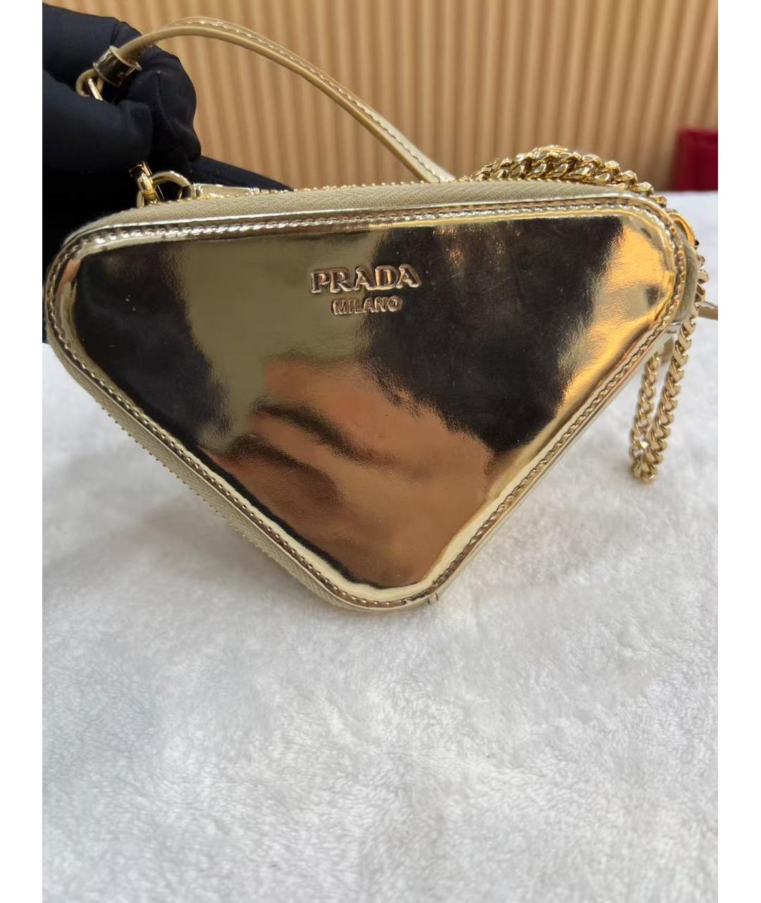 PRADA Золотая сумка через плечо, фото 2