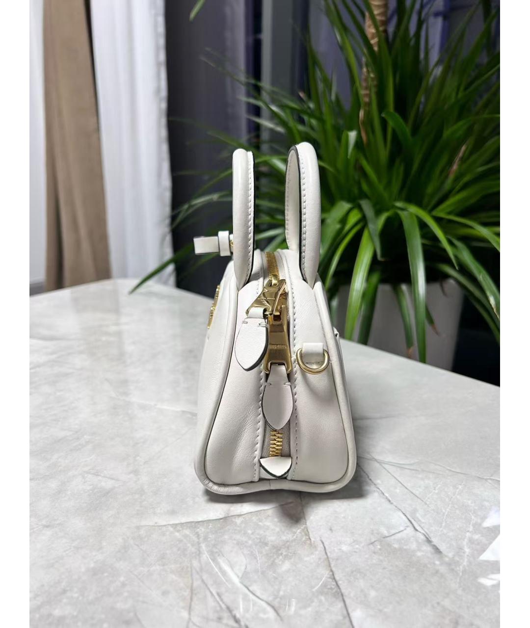 MIU MIU Белая кожаная сумка через плечо, фото 6