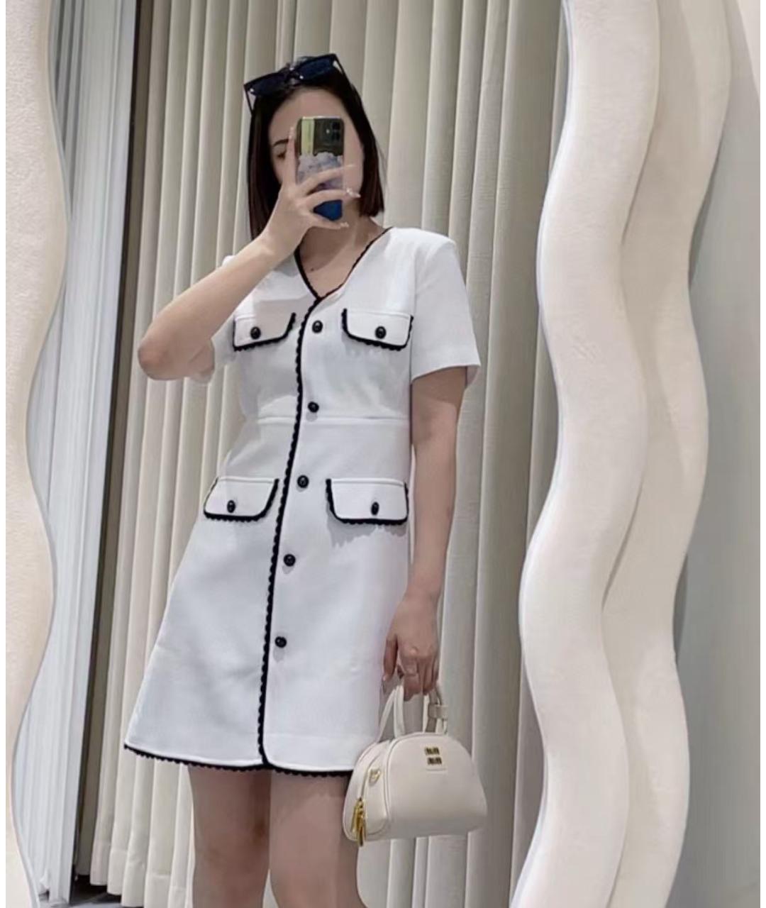 MIU MIU Белая кожаная сумка через плечо, фото 8