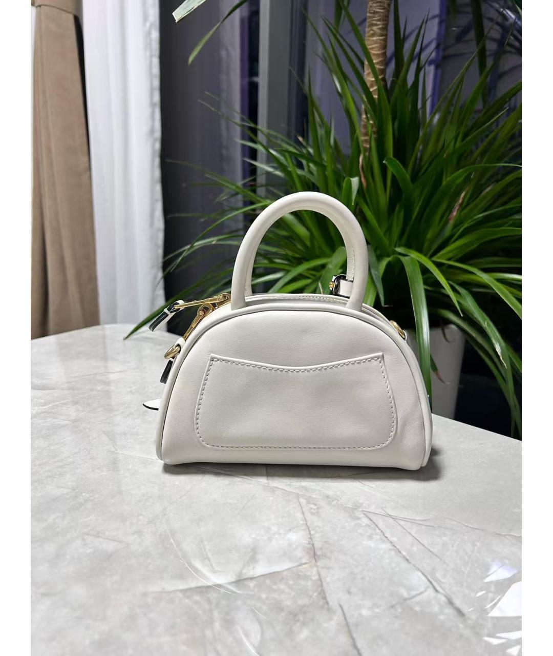 MIU MIU Белая кожаная сумка через плечо, фото 4