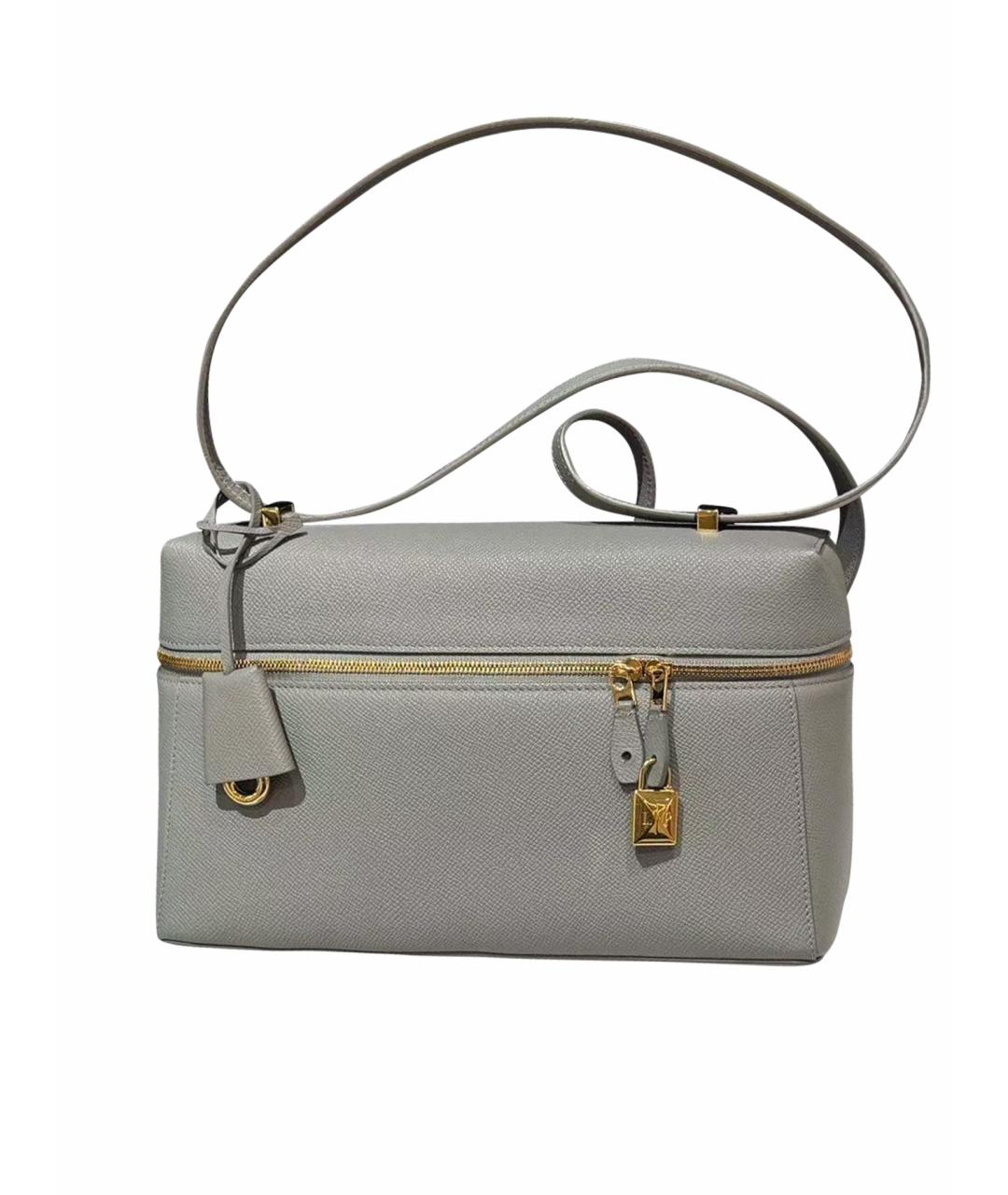 LORO PIANA Серая кожаная сумка через плечо, фото 1