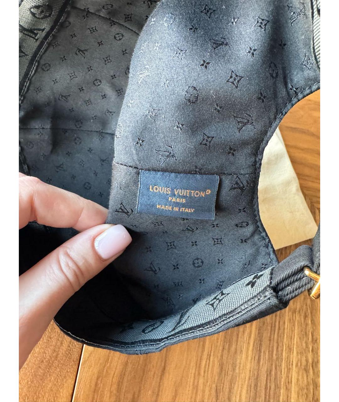 LOUIS VUITTON Черная хлопковая кепка, фото 3