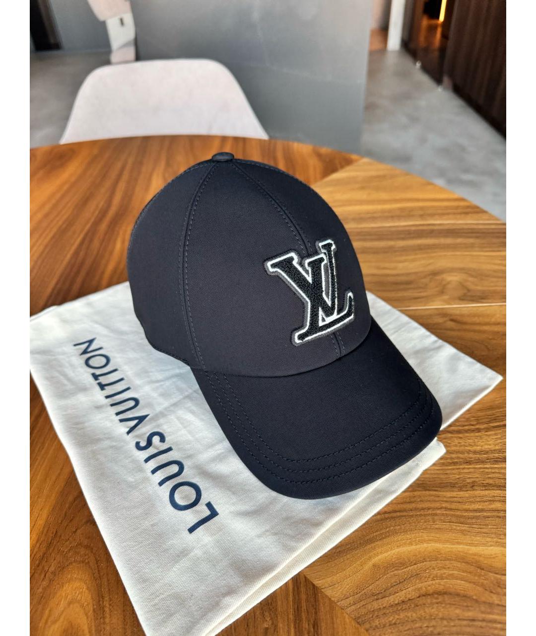 LOUIS VUITTON Черная хлопковая кепка, фото 4