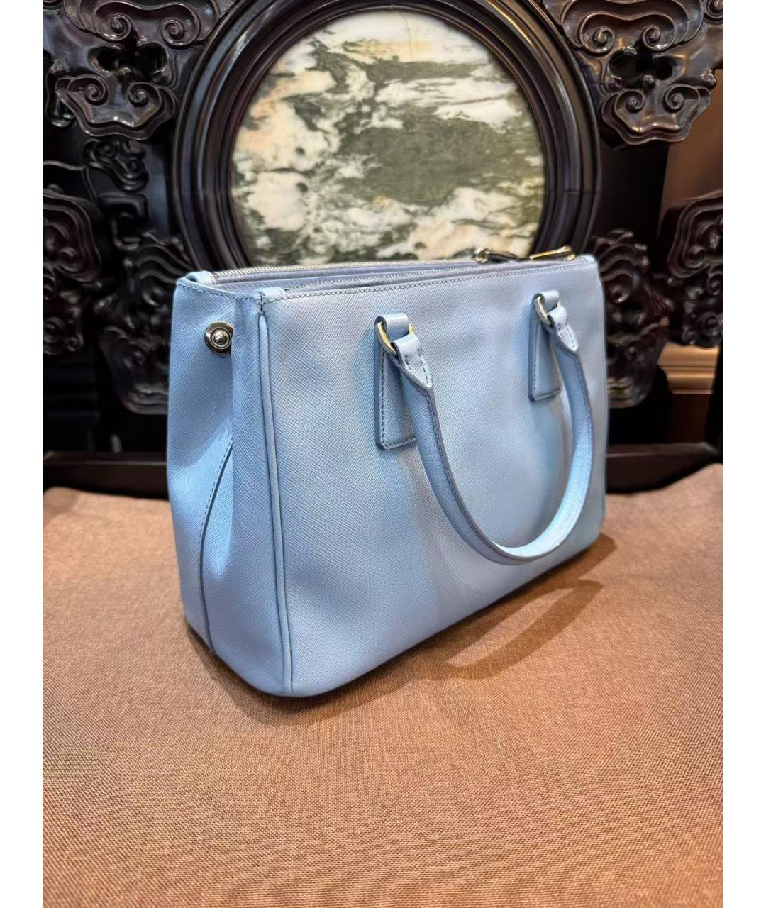 PRADA Голубая кожаная сумка через плечо, фото 7