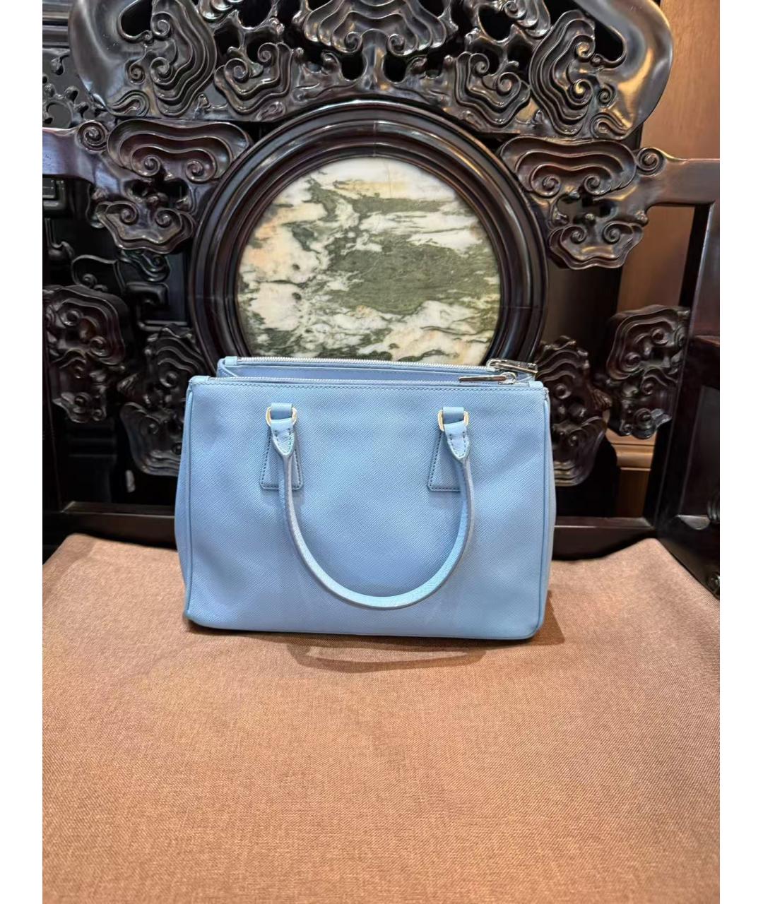 PRADA Голубая кожаная сумка через плечо, фото 5