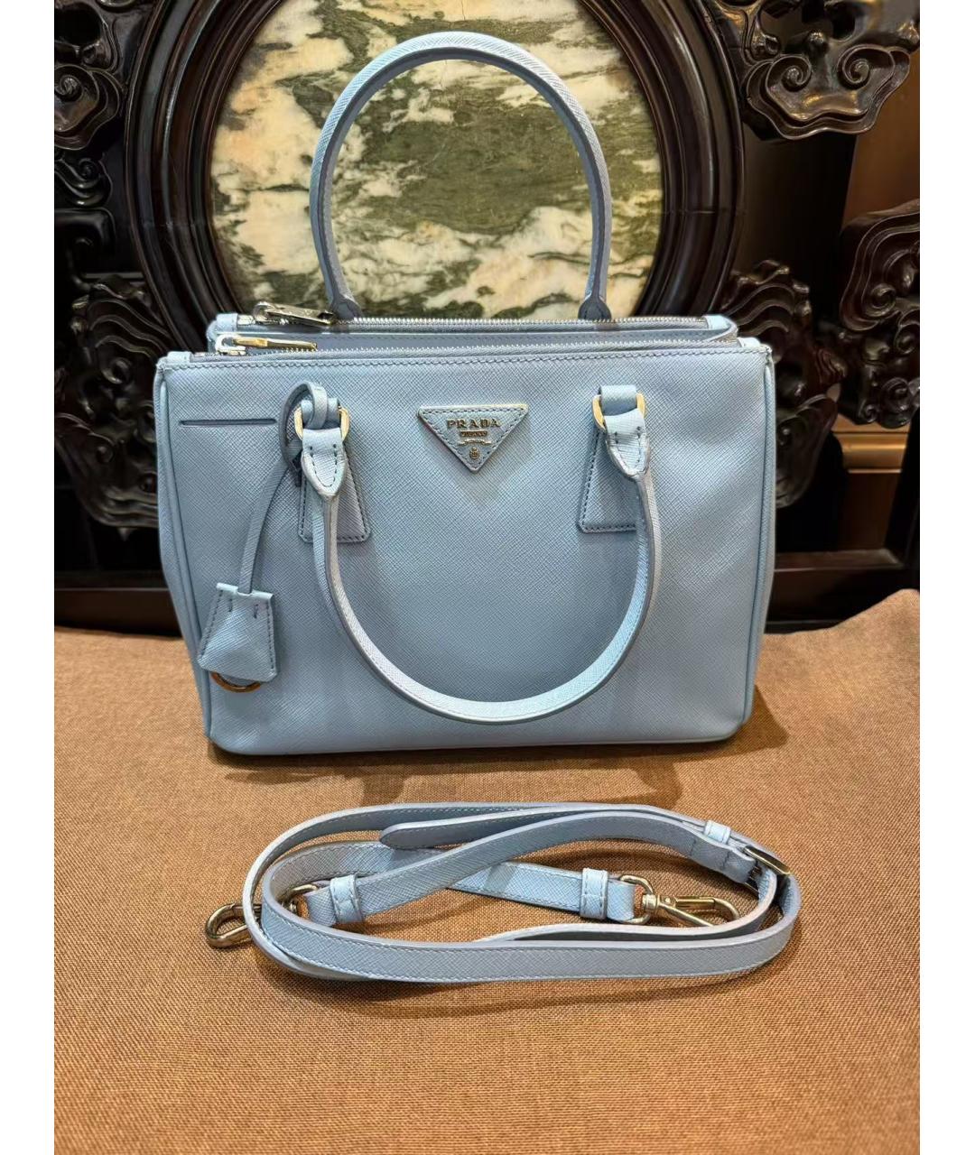 PRADA Голубая кожаная сумка через плечо, фото 2