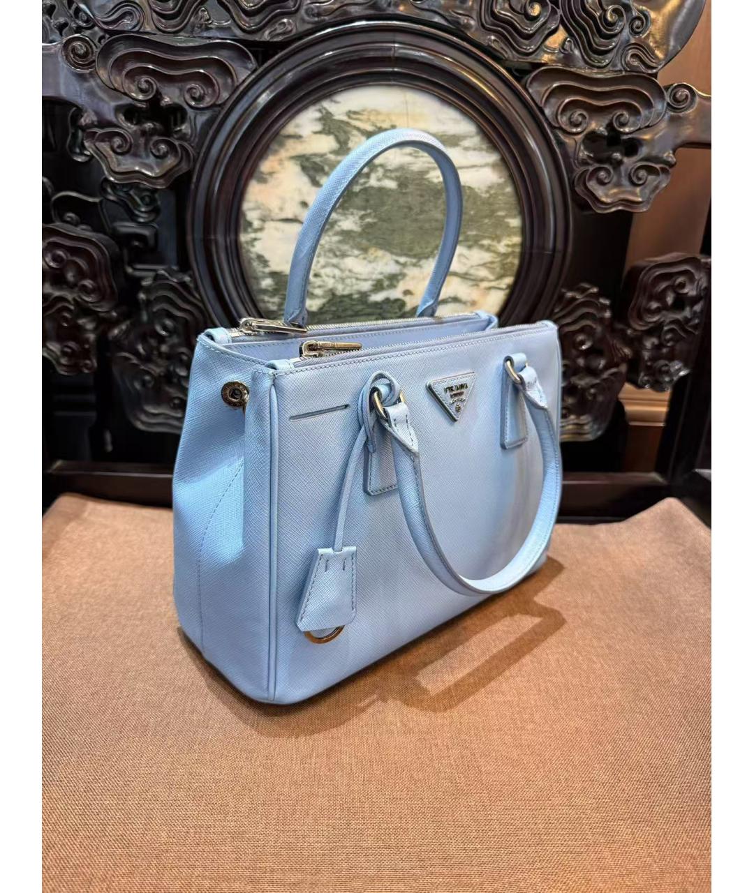 PRADA Голубая кожаная сумка через плечо, фото 4