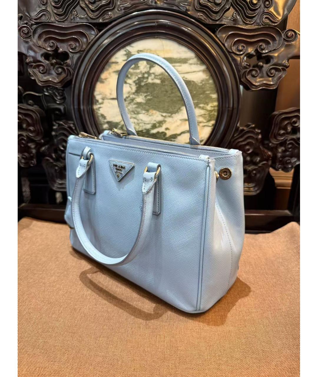 PRADA Голубая кожаная сумка через плечо, фото 6