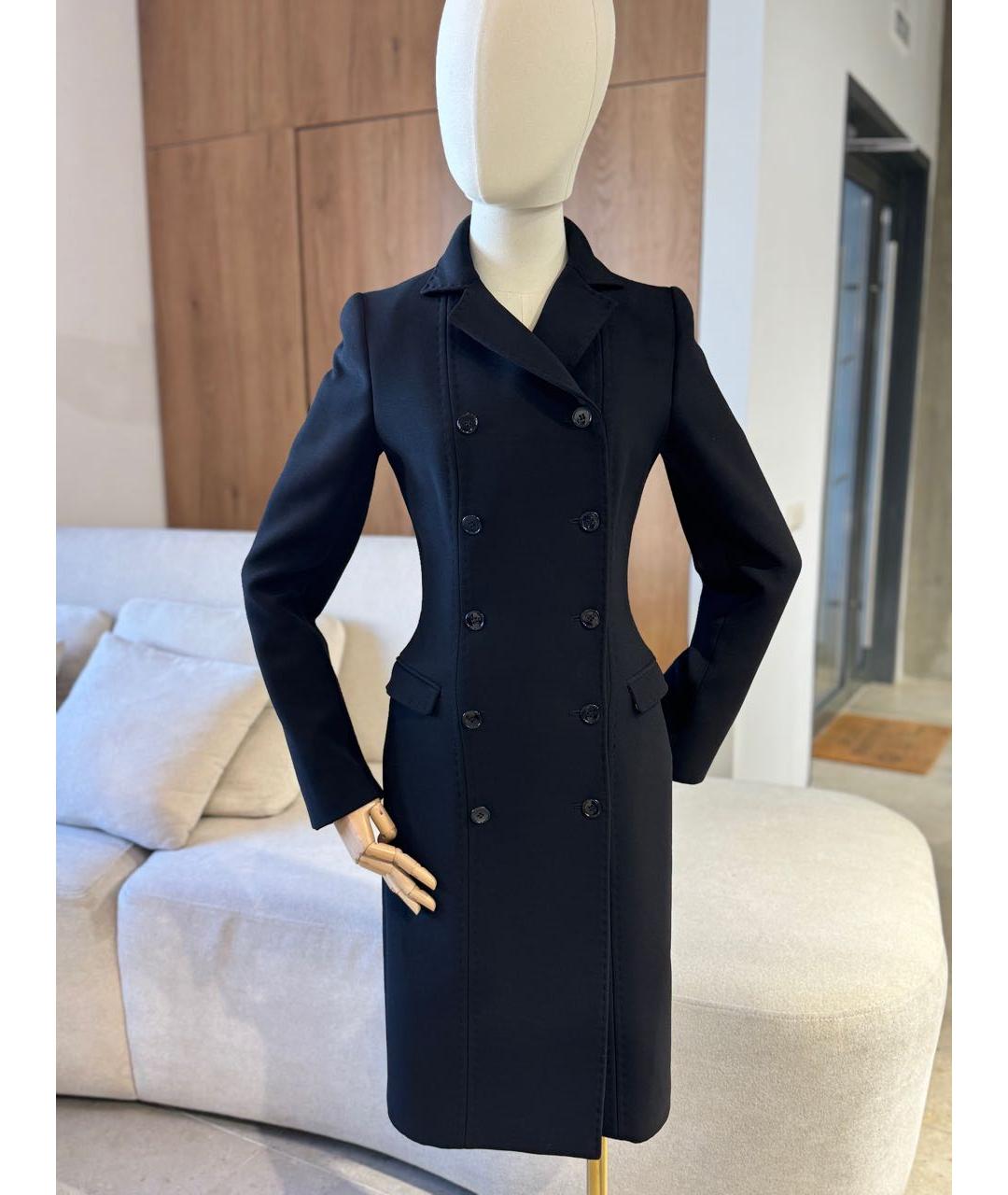 DOLCE&GABBANA Черное шерстяное пальто, фото 6