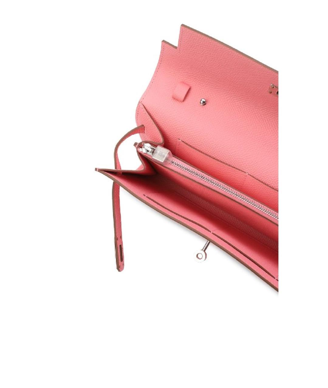 HERMES Розовая кожаная сумка через плечо, фото 6