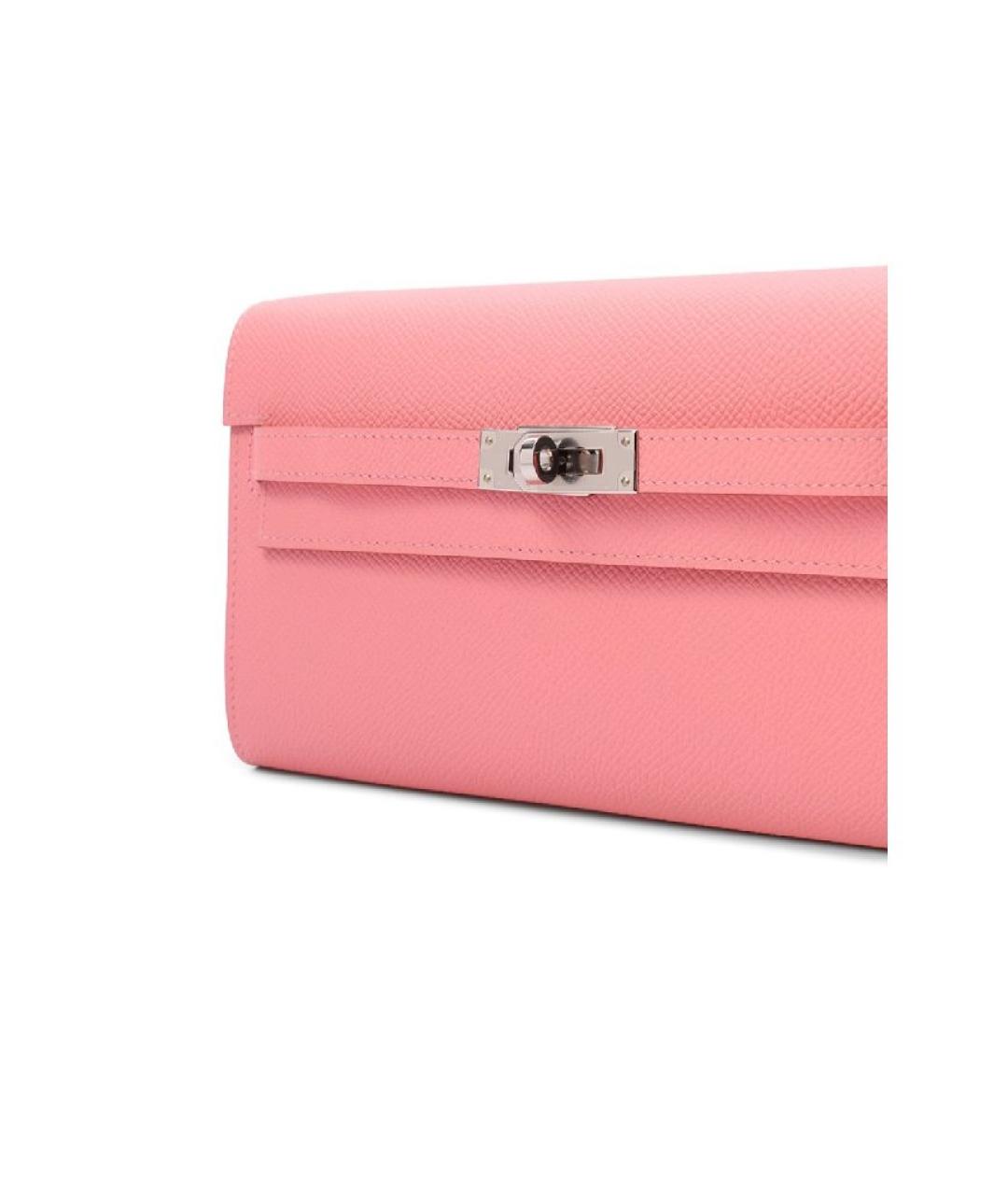 HERMES Розовая кожаная сумка через плечо, фото 4