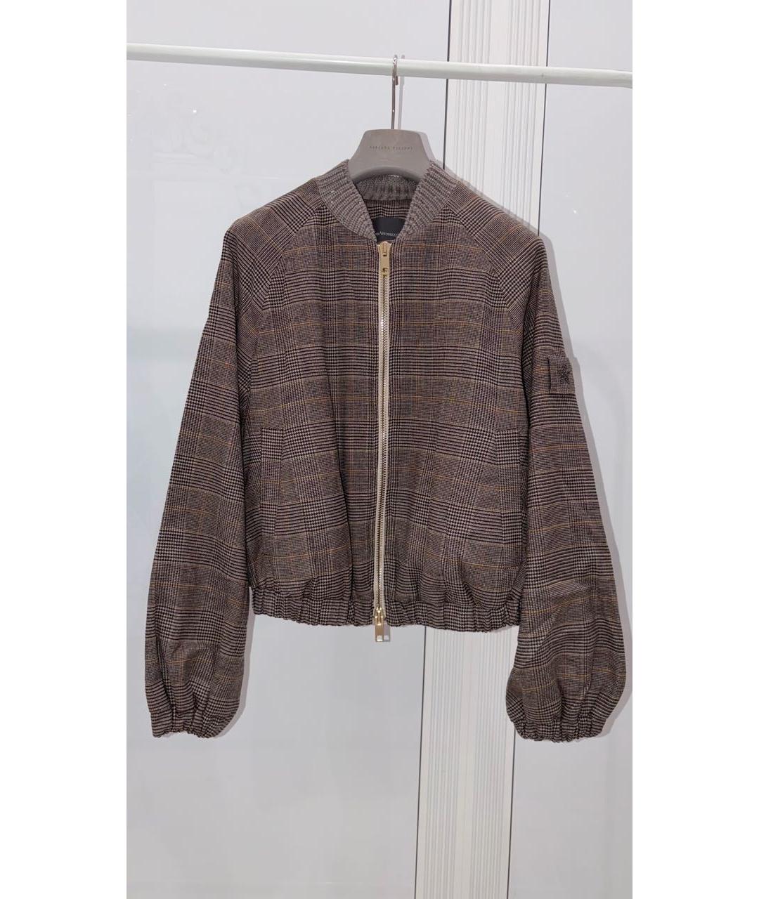 LORENA ANTONIAZZI Коричневая шерстяная куртка, фото 5
