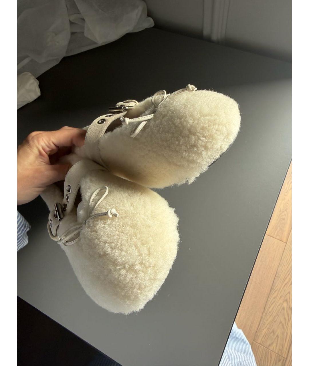 MIU MIU Белые балетки, фото 3