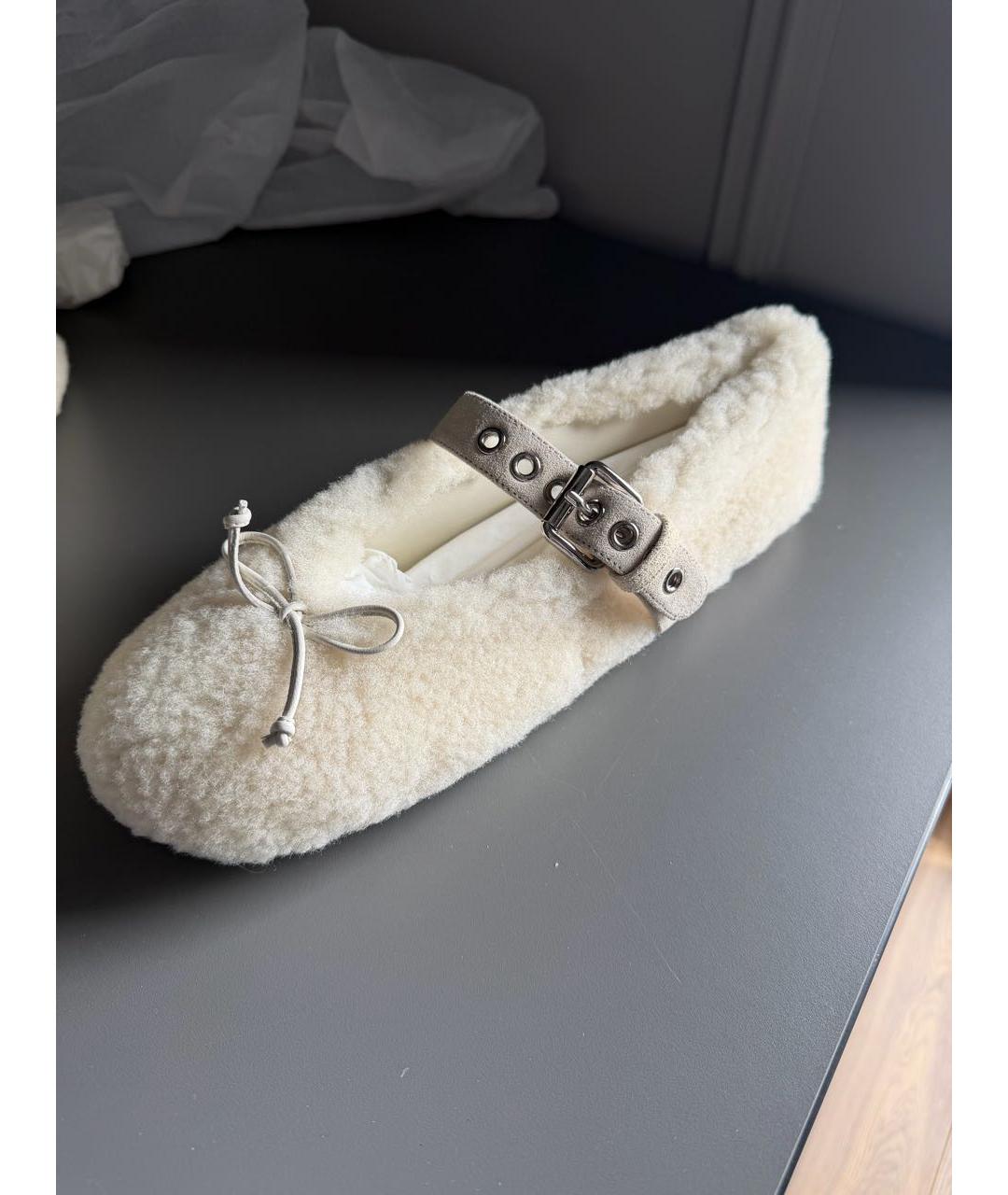 MIU MIU Белые балетки, фото 6