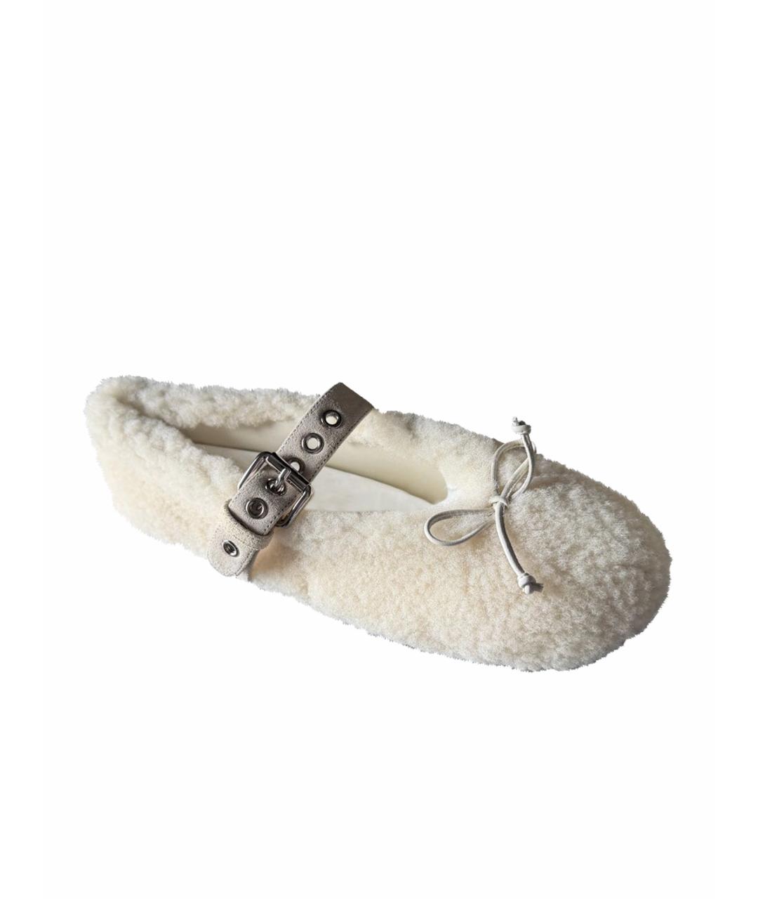 MIU MIU Белые балетки, фото 1