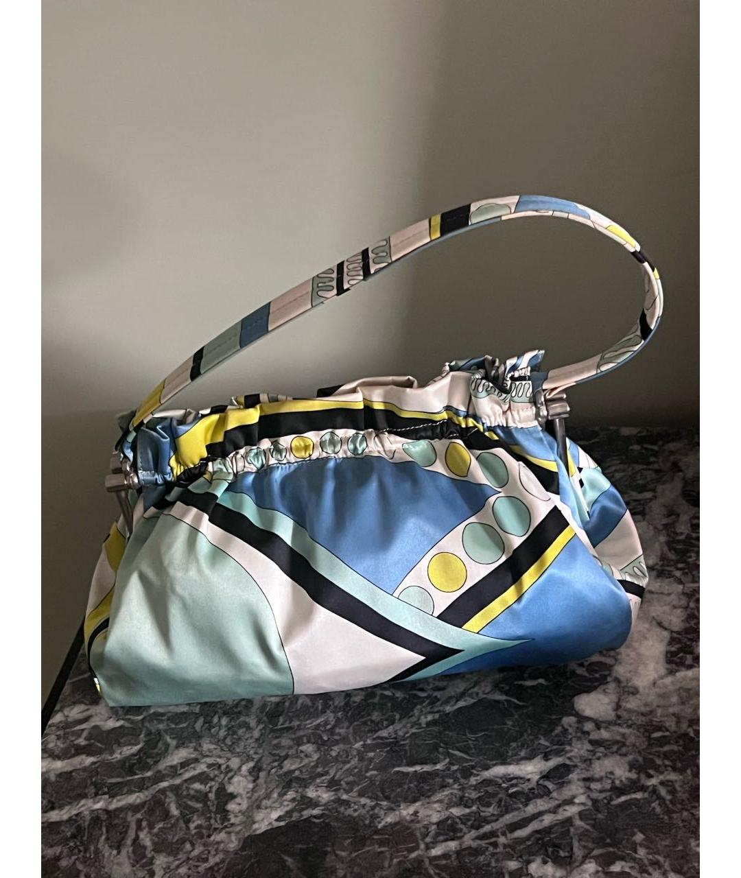 EMILIO PUCCI Мульти шелковая сумка с короткими ручками, фото 5