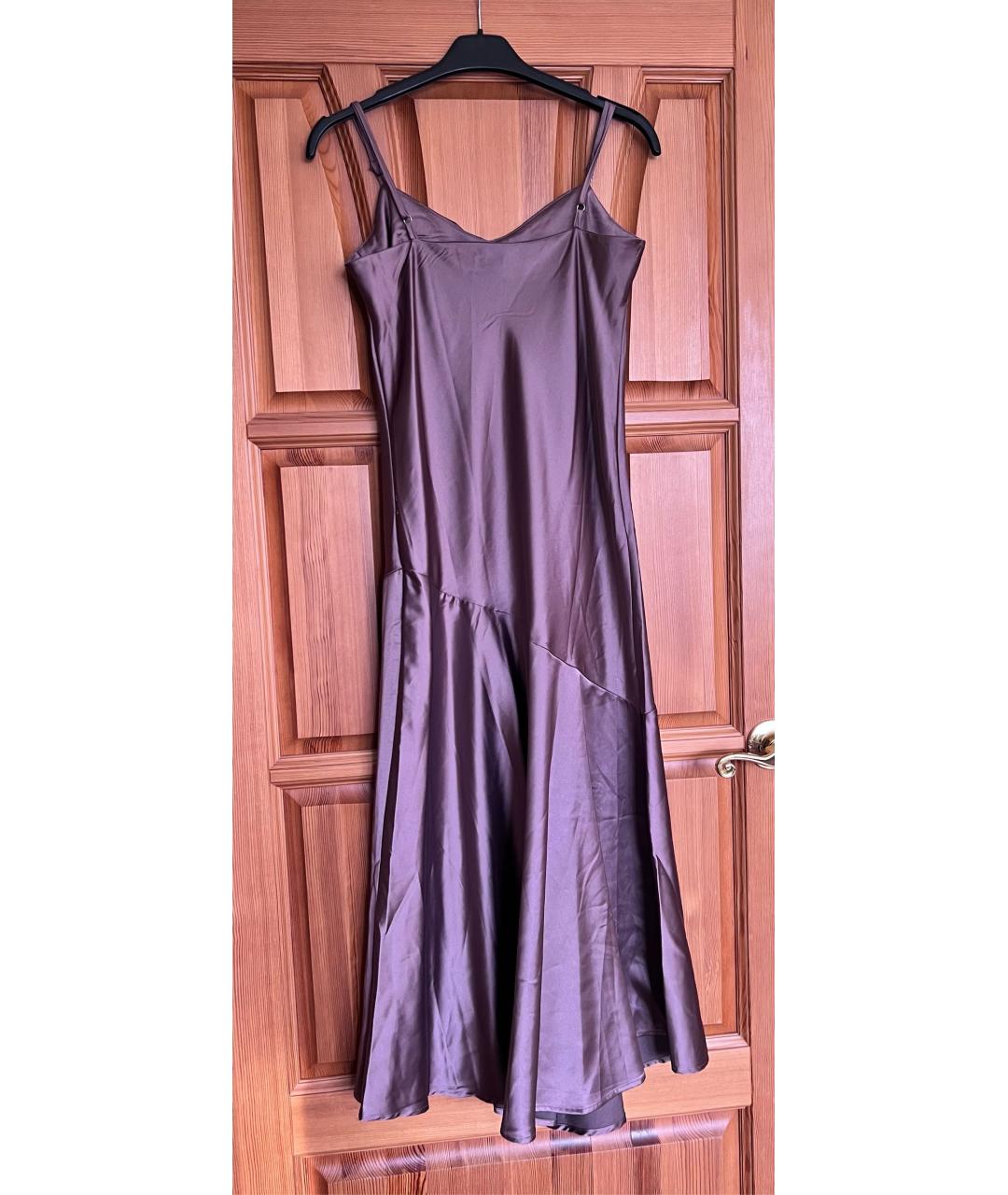 MOSCHINO Фиолетовый шелковый сарафан, фото 2