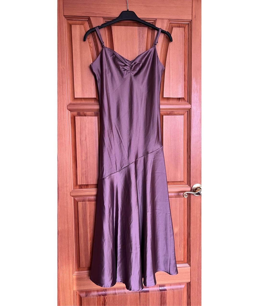 MOSCHINO Фиолетовый шелковый сарафан, фото 5