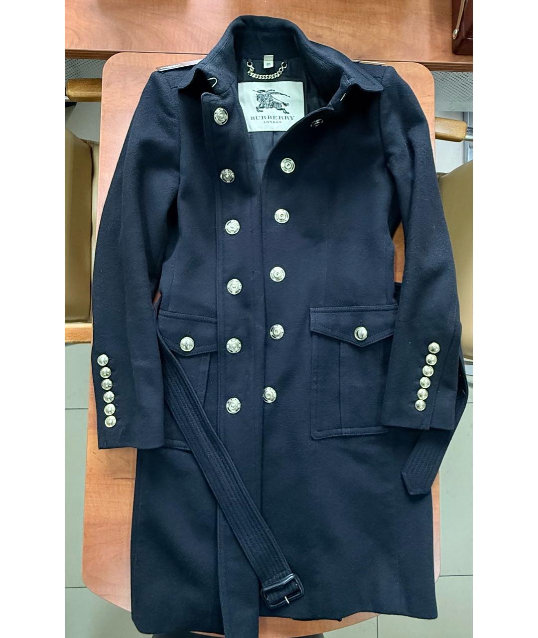 BURBERRY Черное шерстяное пальто, фото 2