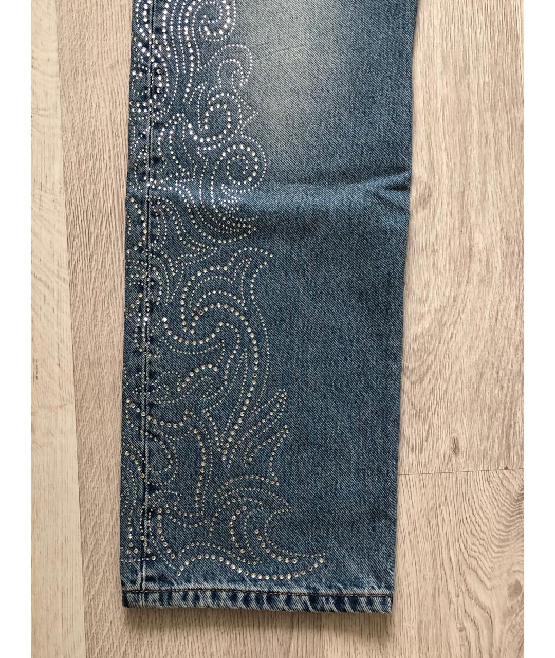 LEVI'S Голубые хлопковые прямые джинсы, фото 7