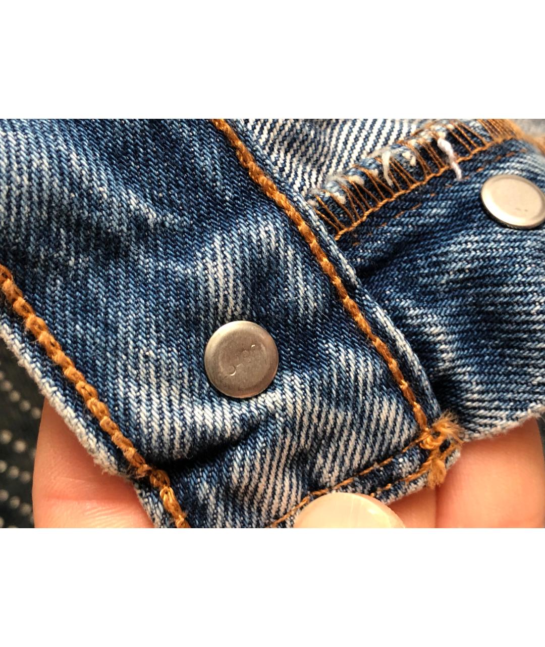 LEVI'S Голубые хлопковые прямые джинсы, фото 8