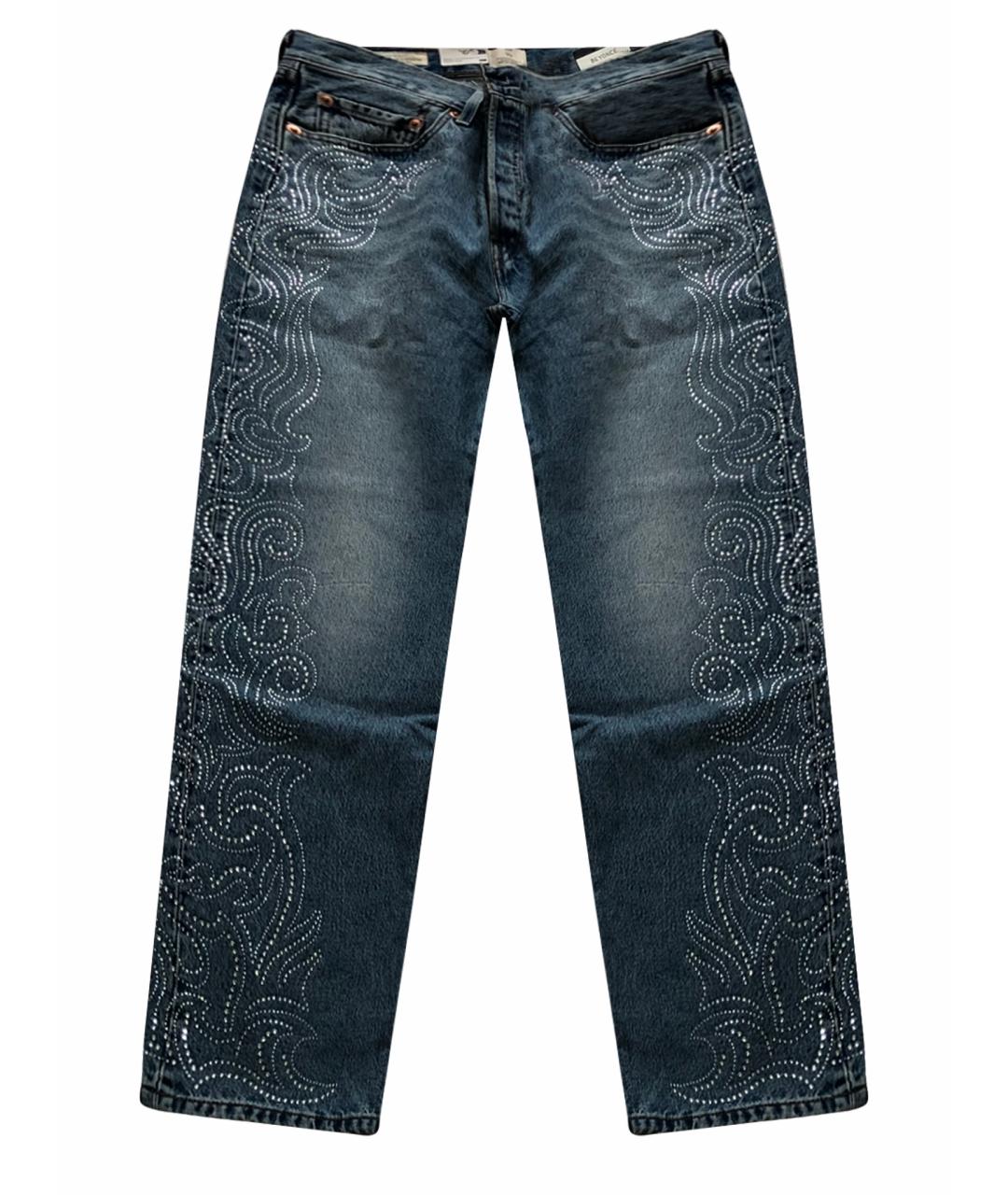 LEVI'S Голубые хлопковые прямые джинсы, фото 1
