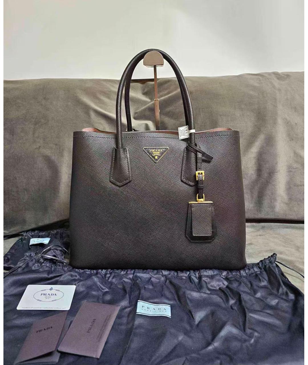 PRADA Черная кожаная сумка через плечо, фото 2