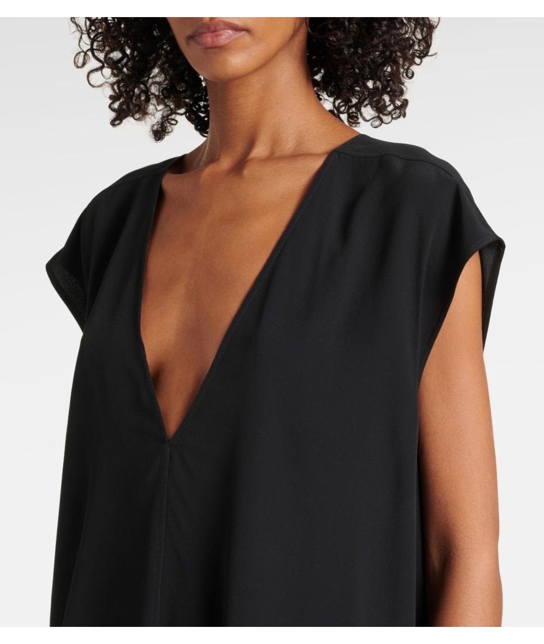 RICK OWENS Черная ацетатная блузы, фото 4