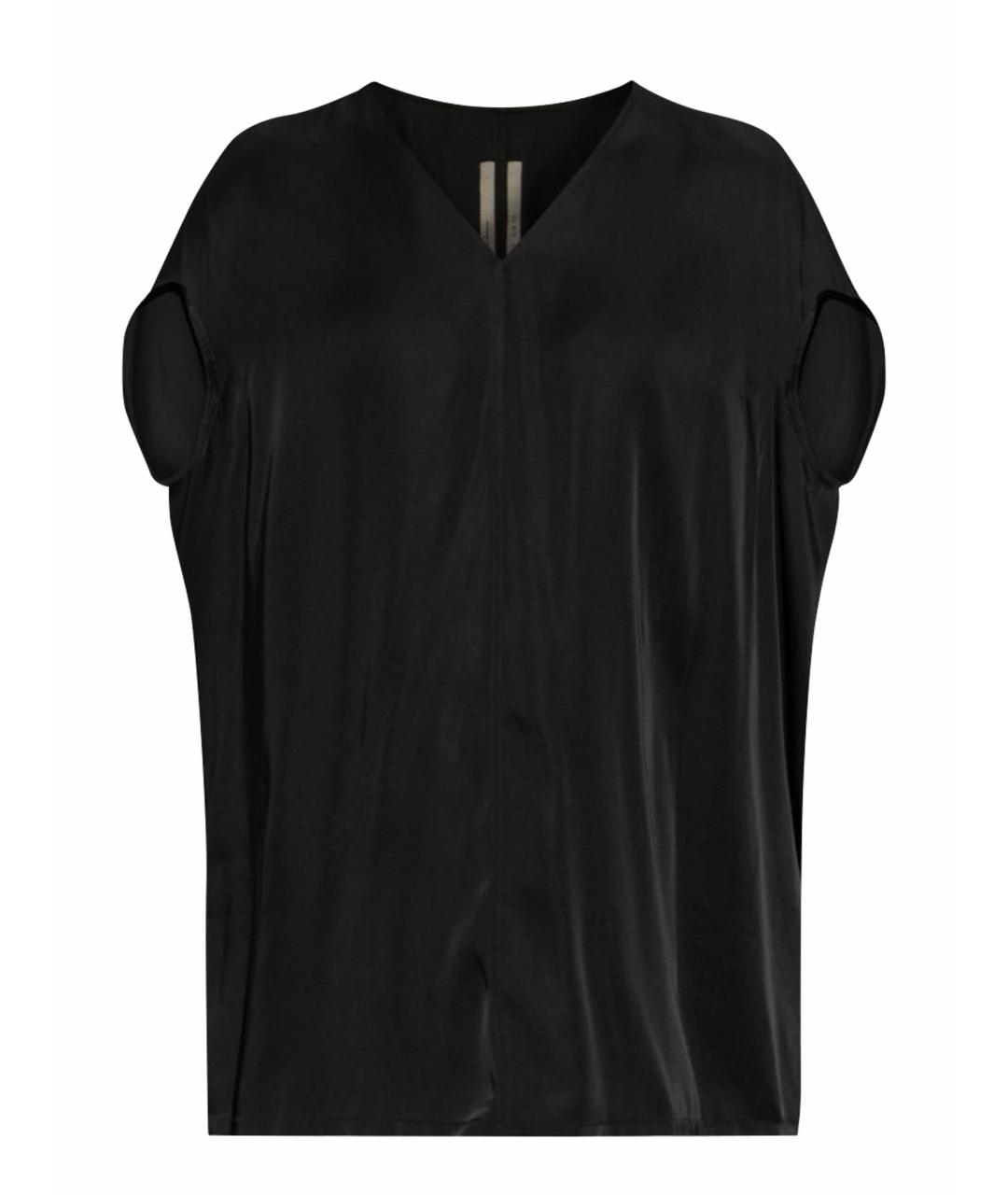 RICK OWENS Черная ацетатная блузы, фото 1