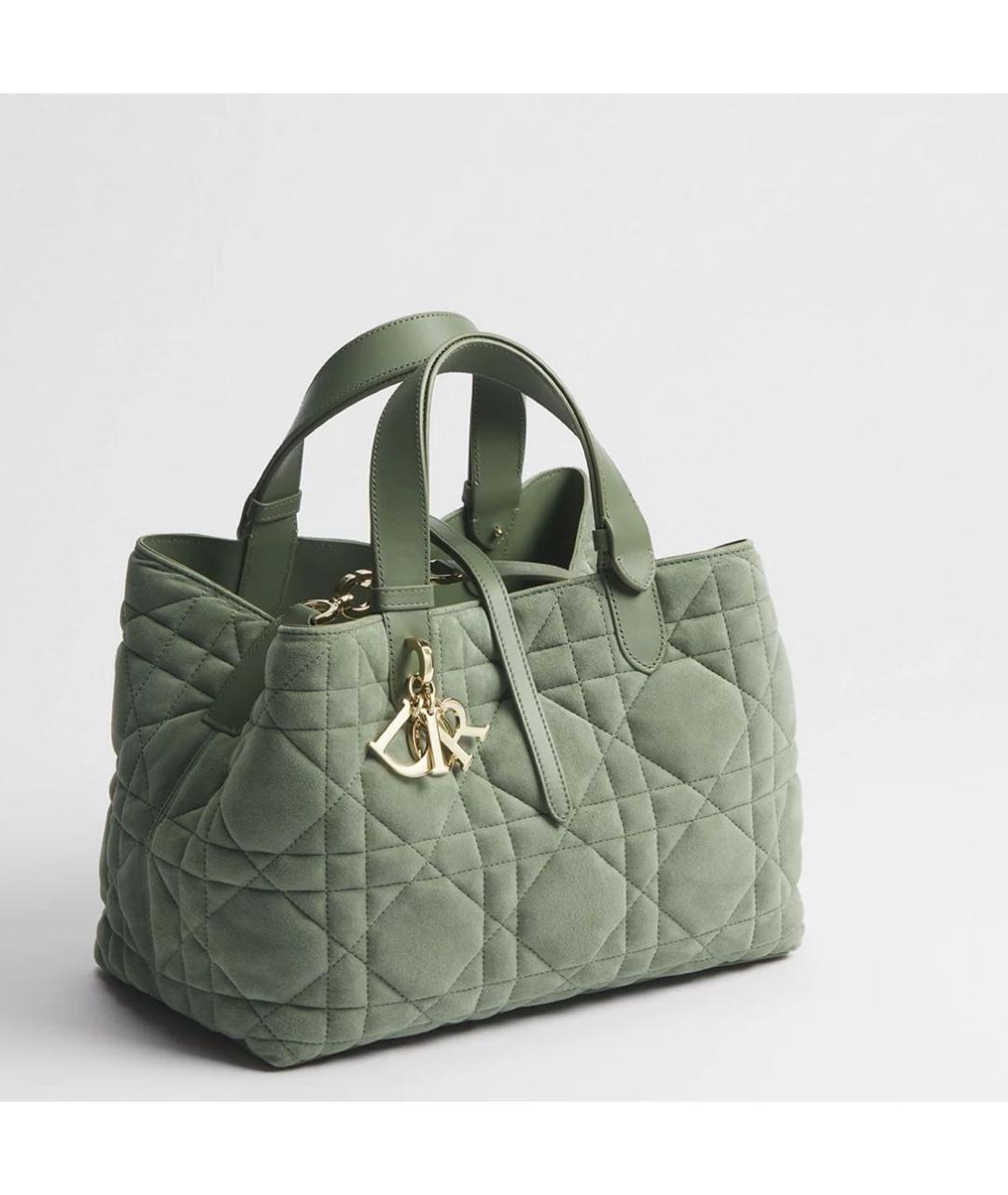 CHRISTIAN DIOR Зеленая сумка тоут, фото 2