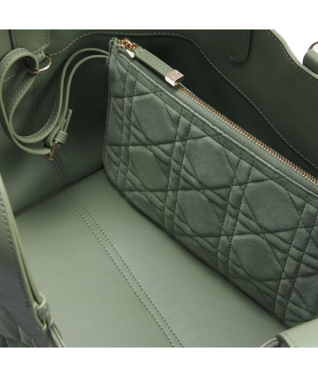 CHRISTIAN DIOR Зеленая сумка тоут, фото 3