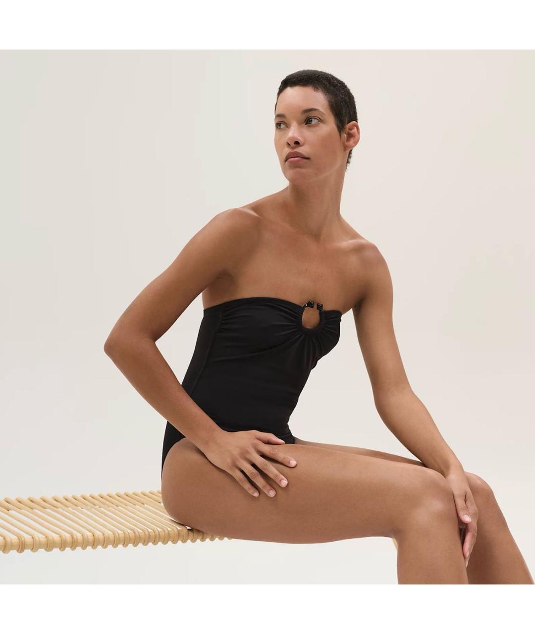 HERMES Черный полиамидовый купальник, фото 2