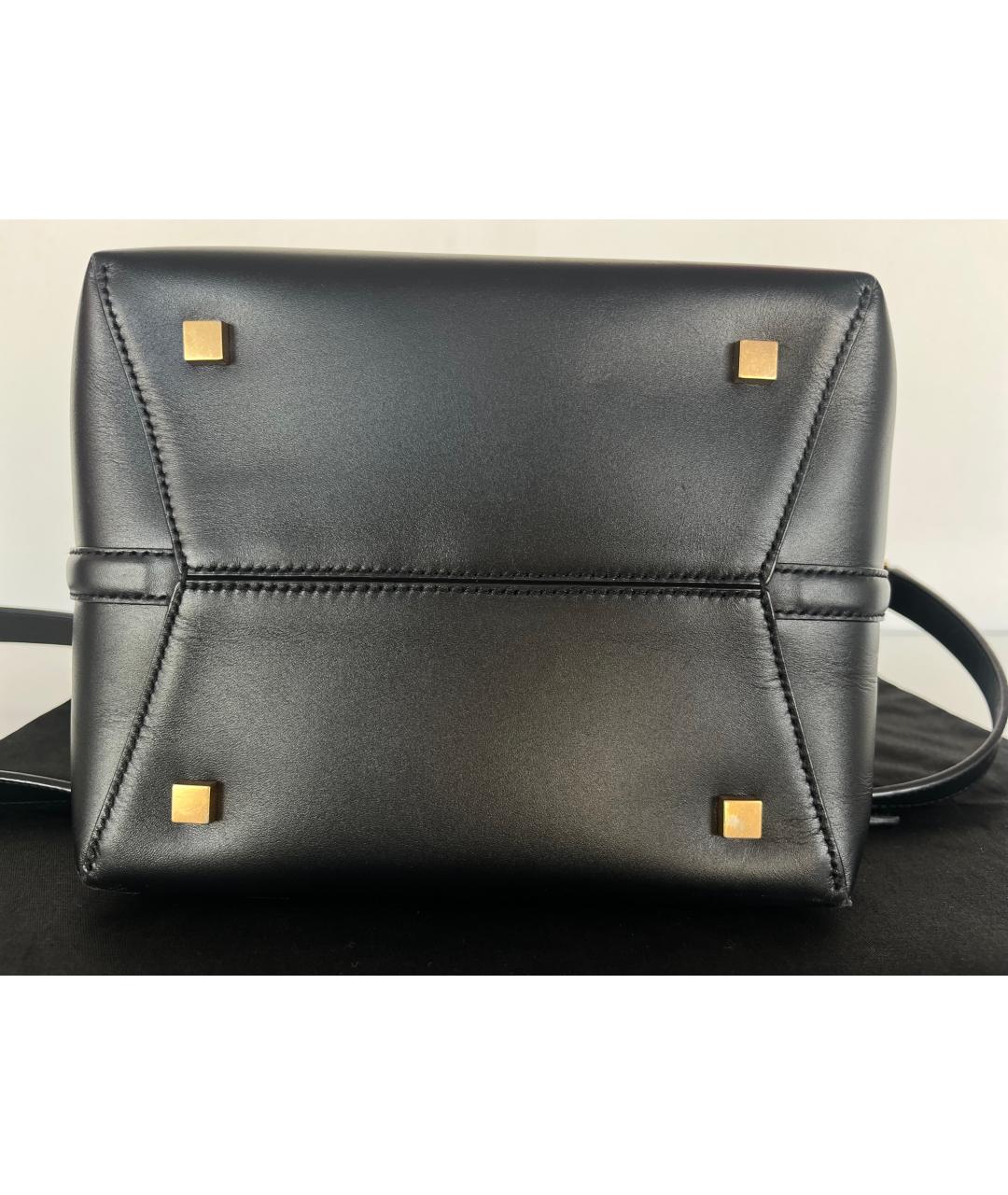 SAINT LAURENT Черная кожаная сумка тоут, фото 8