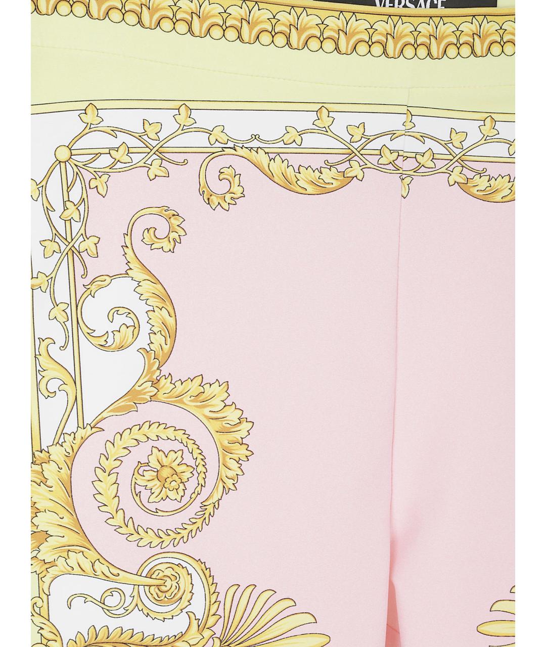 VERSACE Мульти синтетические брюки узкие, фото 2