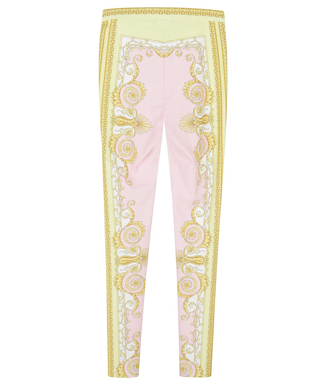 VERSACE Мульти синтетические брюки узкие, фото 3