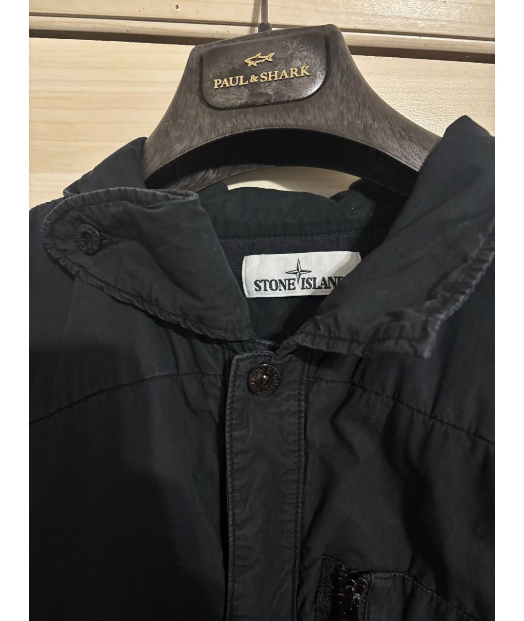 STONE ISLAND Черная хлопковая куртка, фото 5