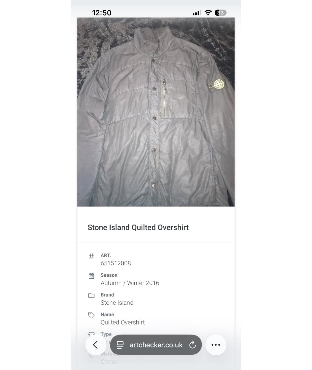 STONE ISLAND Черная хлопковая куртка, фото 8